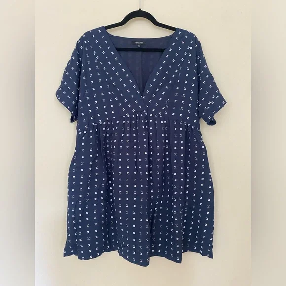 Madewell v-neck Dolman Sleeve Mini Dress size XL - Picture 2 of 6